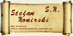 Stefan Momirski vizit kartica